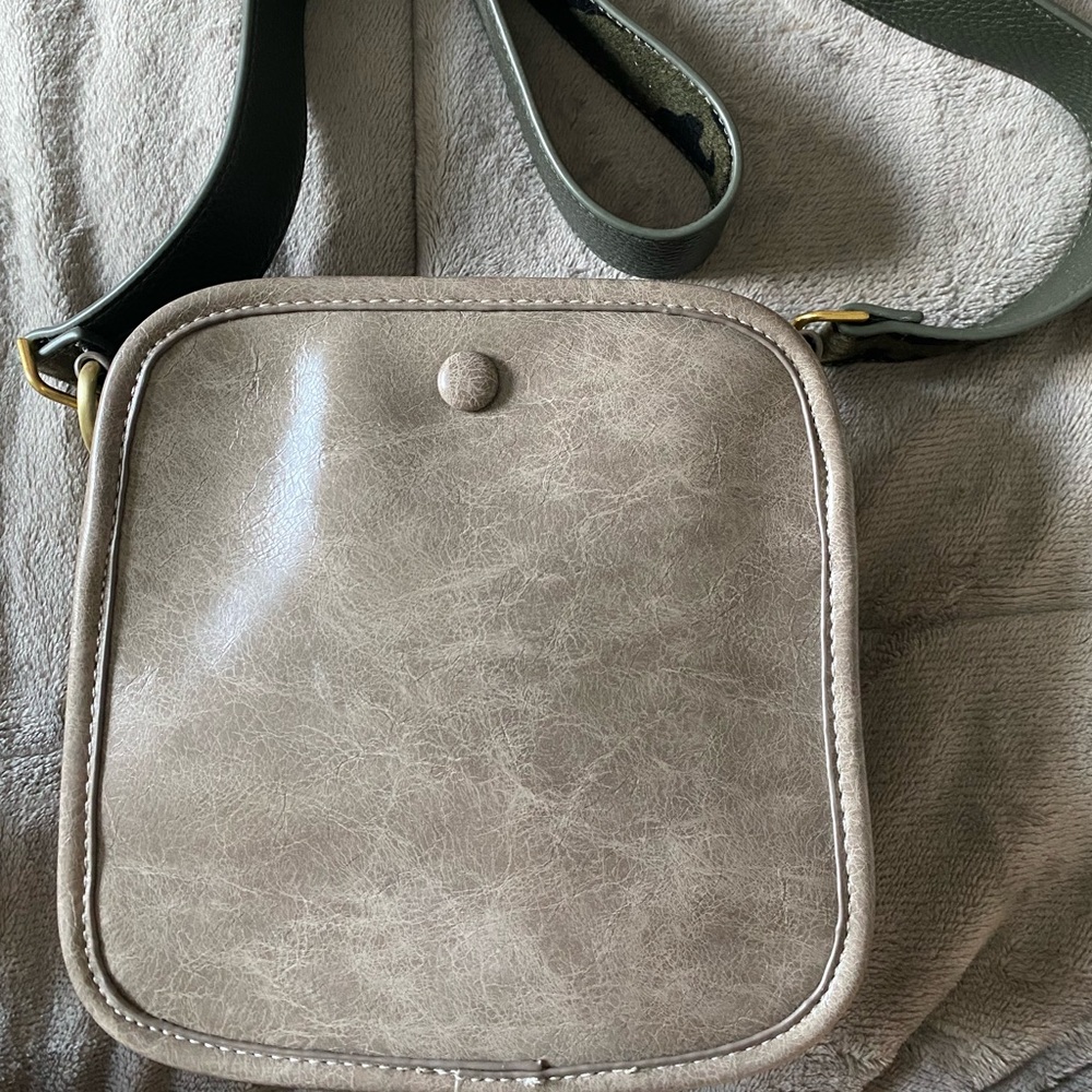 Grey Anthropologie Crossbody Bag